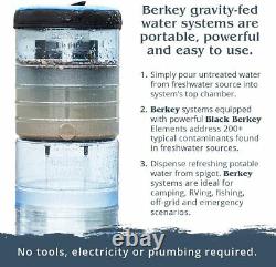 New! Big Berkey Water Filter Purification System with 2 Black Berkey Filters