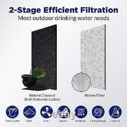 Outdoor 3-Stage UV Gravity-Fed Stainless Steel Water Filter System 99.99% Reduce