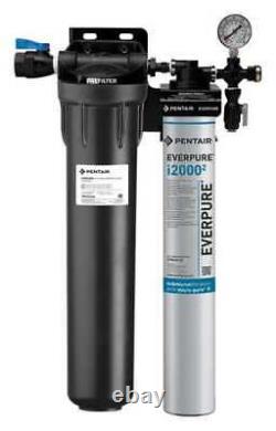 PENTAIR/EVERPURE EV932421-75 Water Filter System, 0.5 micron, 28 H
