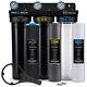 PRO+AQUA ELITE GEN2 Whole House 3 Stage Well Water Filter System, Gauges, 1