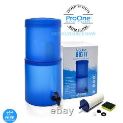 ProOne Big II BPA Free Plastic Gravity Water Filter System with Filter Options