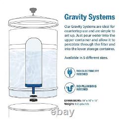 ProOne Big II Gravity Water Filter, 2.5-Gallon Water Filtration System with 5-In