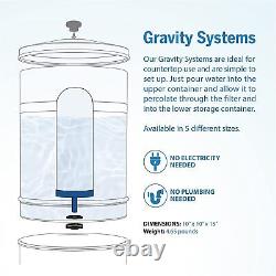 ProOne Big+ Stainless-Steel Gravity Water Filter System, 3-Gal Capacity Polished