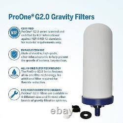 ProOne Big+ Stainless-Steel Gravity Water Filter System, 3-Gal Capacity Polished