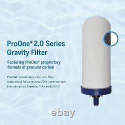 ProOne Big+ Stainless Steel Gravity Water Filter System, 3-Gallon Water Capacity