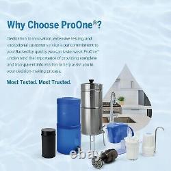 ProOne Big+ Stainless-Steel Gravity Water Filter System with 7 element filters