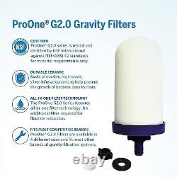 ProOne Traveler+ Gravity Water Filter System with (1) 5 Filter Pitche Replacement