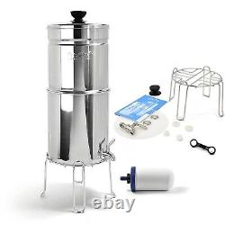 ProOne Traveler+ Stainless-Steel Gravity Water Filter System with 5 inch Filter