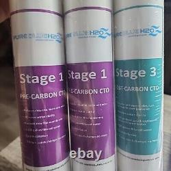 Pure Blue H2O Stage 1 + 3 Filter for 11 Reverse Osmosis Water Filtration System