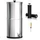 Purewell 2.25 Gallon Stainless Steel Gravity Water Filter System w 2 Black filte