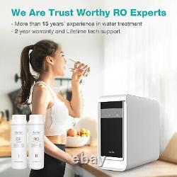 Q3-600 GPD Tankless Reverse Osmosis RO Water Filter System Purifier +2Filters