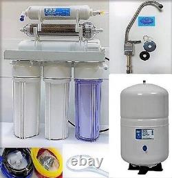 RO/DI Dual Outlet Reverse Osmosis Water Filter Systems 6 G Tank -100 GPD