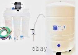 RO Reverse Osmosis Water Filter System Permeate Pump 100 GPD 10 G RO Tank