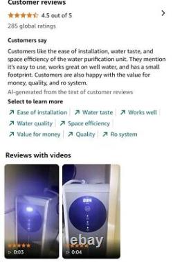 Reinmoson Reverse Osmosis System, 8 Stage Tankless NSF Certified Water Filter