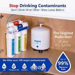 Reverse Osmosis Water Filtration System RO plus 5 Free Filters 50 GPD