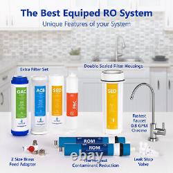 Reverse Osmosis Water Filtration System RO plus 5 Free Filters 50 GPD