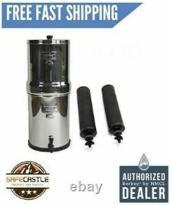 Royal Berkey Gravity-Fed Water Filter Purification System with 2 Black Filters
