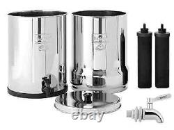 Royal Berkey Water Filter System with 2 Black Elements -NEW + STAINLESS SPIGOT