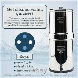 Royal Berkey Water Filter with 2 Black Berkey Purifiers Factory Blemished NEW