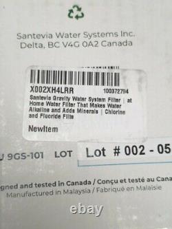 Santevia Gravity Water System Mineralized Alkaline Water Fluoride Removal Filter