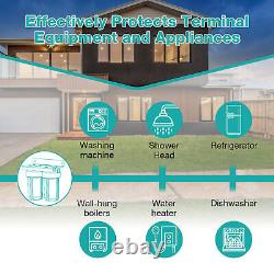 SimPure 2-Stage Whole House Water Filter System Spin Down Sediment Filter 1 NPT