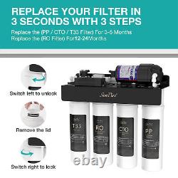 SimPure 8-Stage Tankless RO UV Reverse Osmosis System 400GPD Water Filter System