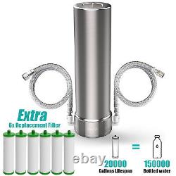SimPure V7 5 Stage Under Sink Water Filter System 304 Stainless Steel +6Filters