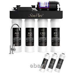 SimPure WP2-400GPD Alkaline pH+ Ionizer UV Reverse Osmosis Water Filter System