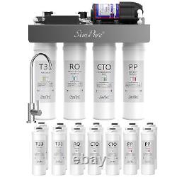 SimPure WP2-400G UV Reverse Osmosis Water Filter System 1/2-Year Set Drinking RO