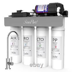 SimPure WP2-400 GPD 8 Stage UV Reverse Osmosis System Alkaline pH+ Water Filters
