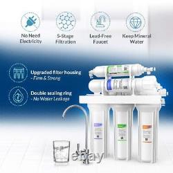 Simpure 5 Stage 100 GPD RO Reverse Osmosis Water Filter System Extra 5 Filters