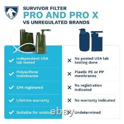 Survivor Filter PRO Hydration Extender Pump Water Filter with Backwashing System