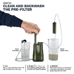 Survivor Filter PRO Hydration Extender Pump Water Filter with Backwashing System