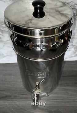 Travel Berkey 1.5 Gallon Gravity Water Filter No Filters Or Stand System ONLY