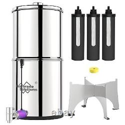 UV Gravity-Fed Water Filter System with3 Purification Filters Home Camping, 2.25G