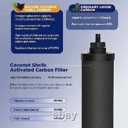 UV Gravity-Fed Water Filter System with3 Purification Filters Home Camping, 2.25G