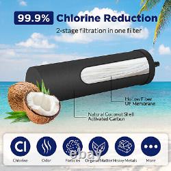 UV Gravity Water Filter System, 3xBlack Carbon Filters, 2.25G, F Home, Camping, RVing