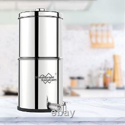 UV Gravity-fed Water Filter System 3Stage 0.1? M with 3Black Carbon Filters, 2.25G