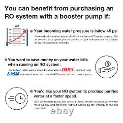 Upgrade SimPure WP2-400GPD 8 Stage UV Reverse Osmosis Water Filter System 0 TDS