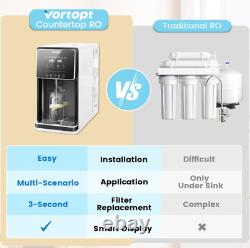 Vortopt Countertop Reverse Osmosis System-5 Stage UV RO Water Filter System