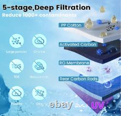 Vortopt Countertop Reverse Osmosis System-5 Stage UV RO Water Filter System