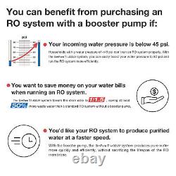 WP2-400 GPD 8-Stage UV Reverse Osmosis Alkaline pH+Water Filter System+3Filters