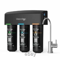 WaterdropTSB 3-Stage High Capacity Under Sink Water Filter, with Dedicated Faucet