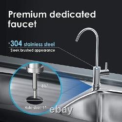 Waterdrop 17UB Under Sink Water Filter System, with Dedicated Brushed Faucet