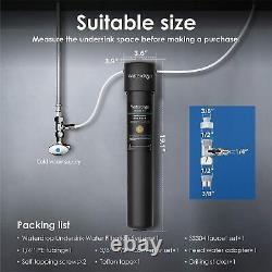 Waterdrop 17UB Under Sink Water Filter System, with Dedicated Brushed Faucet