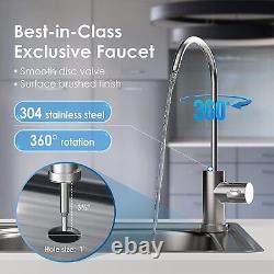 Waterdrop 17UB Under Sink Water Filter System, with Stainless Steel Faucet