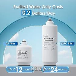 Waterdrop G2 Refurbished Reverse Osmosis Water Filter System, 7 Stage Tankless