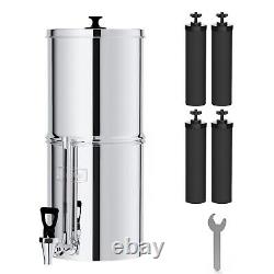 Waterdrop Gravity-fed Water Filter System, with 4 Filters, 2.25G Stainless-Steel