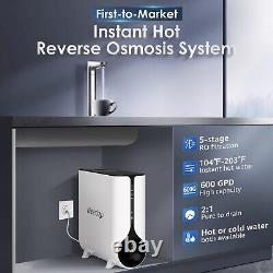 Waterdrop Instant Hot Water Dispenser Reverse Osmosis System, 600 GPD