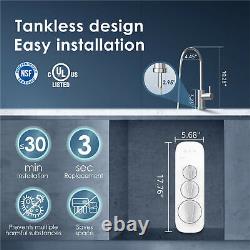 Waterdrop Reverse Osmosis Water Filtration System, Tankless, 400GPD, Smart Faucet